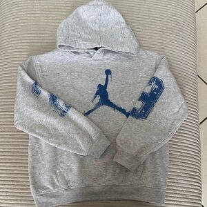 Jordan MVP Kids’ Jumpman French Terry Hoodie in Birch Heather Size M
